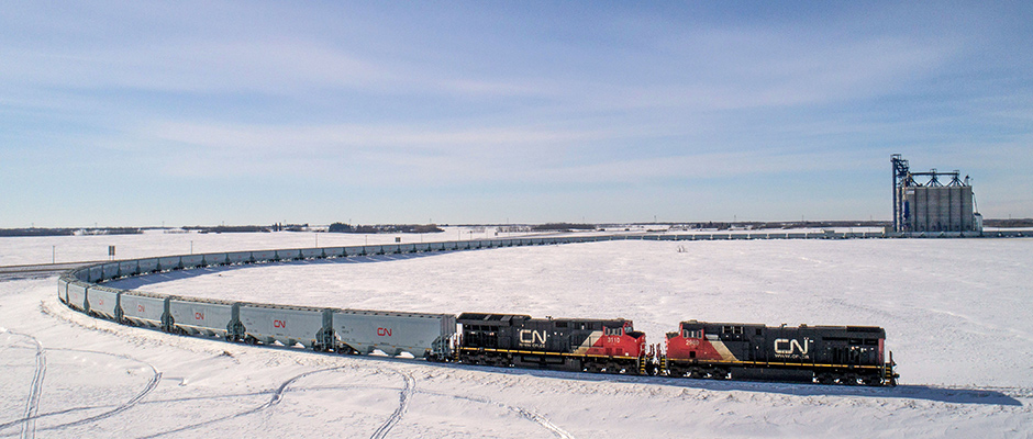 CN Grain Train and Elevator